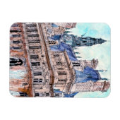Reiseziele | Watercolor Rustic Hotel de Ville Magnet (Horizontal)