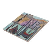 Reiseziele | Zwei Gondeln in der Skizze von Venedi Fliese (Seite)