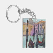 Reiseziele | Zwei Gondeln in der Skizze von Venedi Schlüsselanhänger (Vorderseite links)