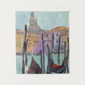 Reiseziele | Zwei Gondeln in der Skizze von Venedi Wandteppich (Vorderseite)