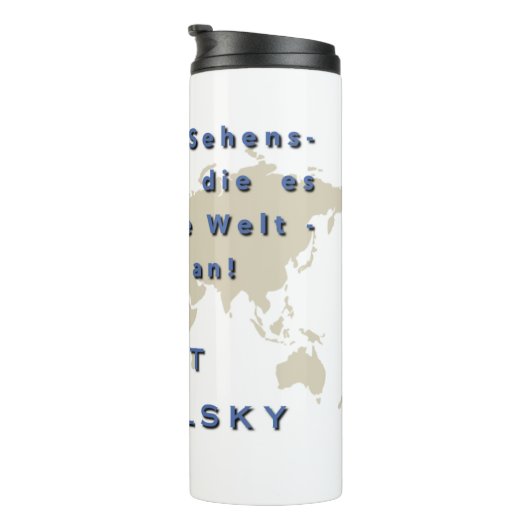 Reisezitat Thermosbecher (Nach rechts gedreht)