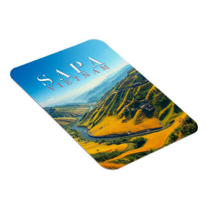 Reisfelder in Sapa, Vietnam  Magnet