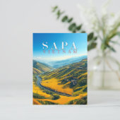 Reisfelder in Sapa, Vietnam Postkarte (Stehend Vorderseite)