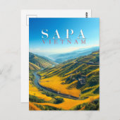 Reisfelder in Sapa, Vietnam Postkarte (Vorne/Hinten)