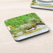 Reisfelder mit Oxen Abstrakt vorbereiten Untersetzer (Linke Seite)