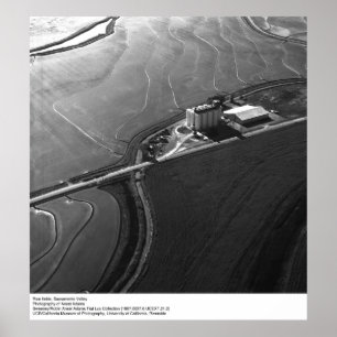 Reisfelder, Sacramento-Tal, von Ansel Adams Poster