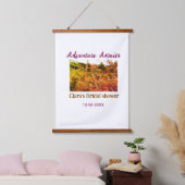 Reisfelderlebnis erwartet Brautparty Name fa Wandteppich Mit Holzrahmen (Schlafzimmer)