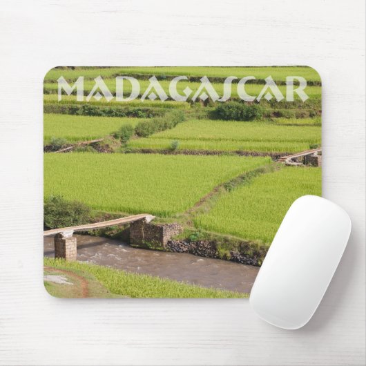 Reisfeldlandschaft in Madagaskar Mousepad (Mit Mouse)