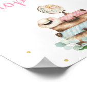 Reisfloral Brautparty Gepäck abnehmen Unterschrift Poster (Ecke)