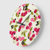 Reiskirsche Große Wanduhr (Winkel)