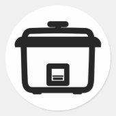 Reiskocher ~ Japanische Küche Runder Aufkleber (Vorderseite)