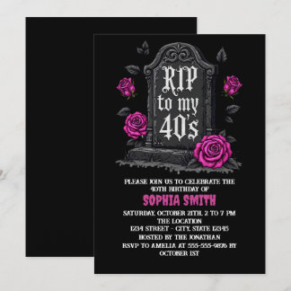 Reiß dich zu 40er Geburtstag Gothic Einladung