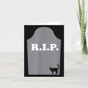 Reiß Grab Schwarze Katze Halloween Karte