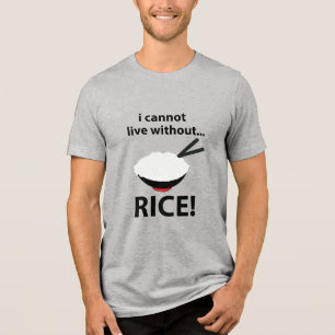 Reisschale, ohne die ich nicht leben kann Tri-Blend shirt