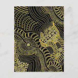 Reißen Sie die gepunktete Linie - Aboriginal Grafi Postkarte