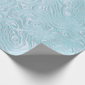Reißende Seidenmoirmuster im Coolen Aqua Geschenkpapier (Ecke)