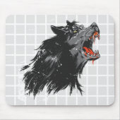 Reißendes Wolf-Gitter-Mauspad Mousepad (Vorne)
