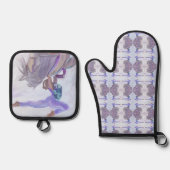 Reißpferd Ofenhandschuh & Topflappen-Set (Vorderseite)