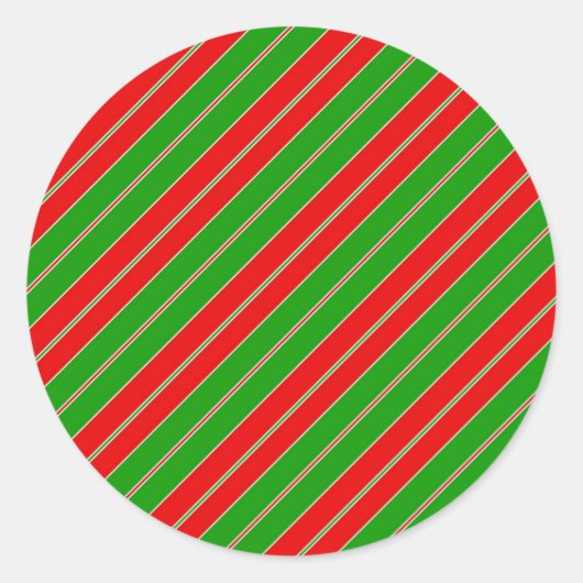Reisstreifen in rot und grün runder aufkleber (Vorderseite)