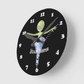 Reißverschluss Alien  Runde Wanduhr (Winkel)