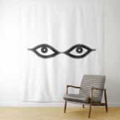 Reißverschluss Augen Wandteppich (Beispiel)