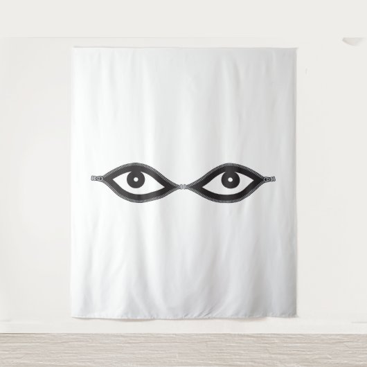 Reißverschluss Augen Wandteppich (Vorderseite)