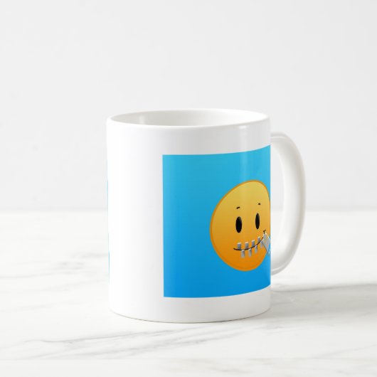 Reißverschluss Emoji Kaffeetasse (VorderseiteRechts)