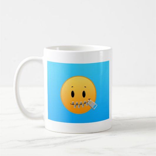 Reißverschluss Emoji Kaffeetasse (Links)