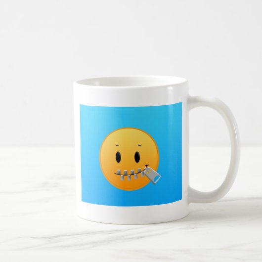 Reißverschluss Emoji Kaffeetasse (Rechts)