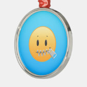 Reißverschluss Emoji Ornament Aus Metall (Links)