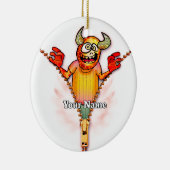 Reißverschluss-Monster Keramik Ornament (Rechts)