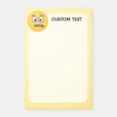 Reißverschluss-Mund Gesicht Post-it Klebezettel (Vorderseite)