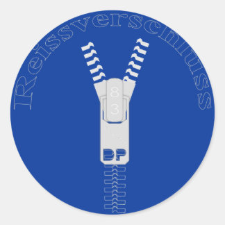 Reissverschluss Runder Aufkleber