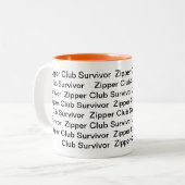 Reißverschluss-Verein-Überlebender Zweifarbige Tasse (Vorderseite Links)