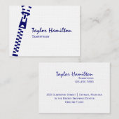 Reißverschluss Visitenkarte (Vorne/Hinten)