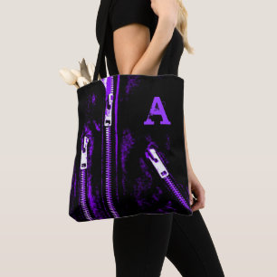 Reißverschlüsse Lila drucken Monogramm auf der gan Tasche