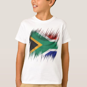 Reißwolf-Südafrika-Flagge T-Shirt