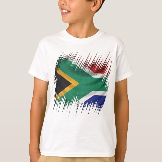 Reißwolf-Südafrika-Flagge T-Shirt (Vorderseite)