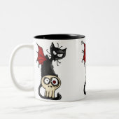 Reißzahn-Miezekatze Zweifarbige Tasse (Links)