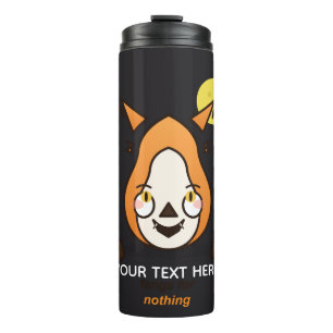 Reißzähne für nichts Süßer Fuchs-Vampir Halloween- Thermosbecher