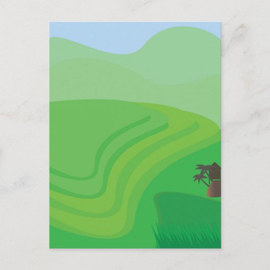 Reisterrassen Feiertagspostkarte (Vorderseite)