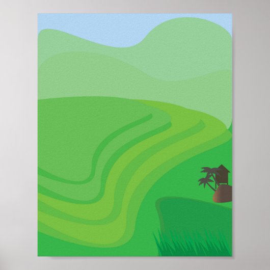 Reisterrassen Poster (Vorne)