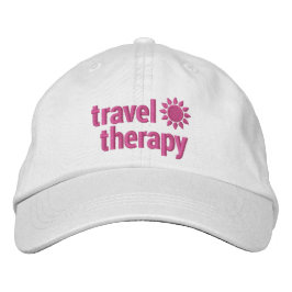 Reistherapie bestickt Hat weiß und rosa Bestickte Kappe