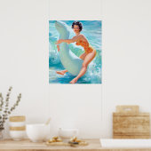 Reit-Pin-Up Poster (Küche)