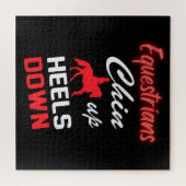 Reitangebot im Roten und Weißen Schriftart Puzzle (Horizontal)