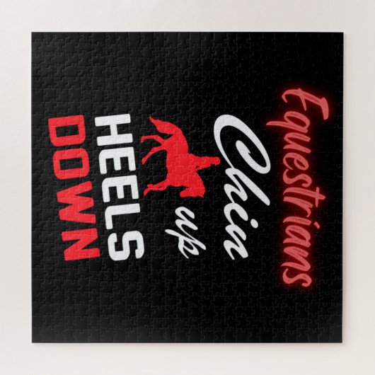 Reitangebot im Roten und Weißen Schriftart Puzzle (Horizontal)