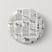 Reitantike Werbung Kunst Button (Vorderseite)