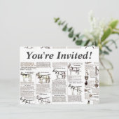 Reitantike Werbung Kunst Einladung (Stehend Vorderseite)