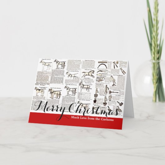 Reitantike Werbung Kunst Feiertagskarte (Vorderseite)