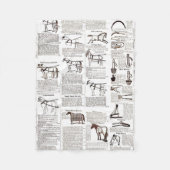 Reitantike Werbung Kunst Fleecedecke (Vorderseite)